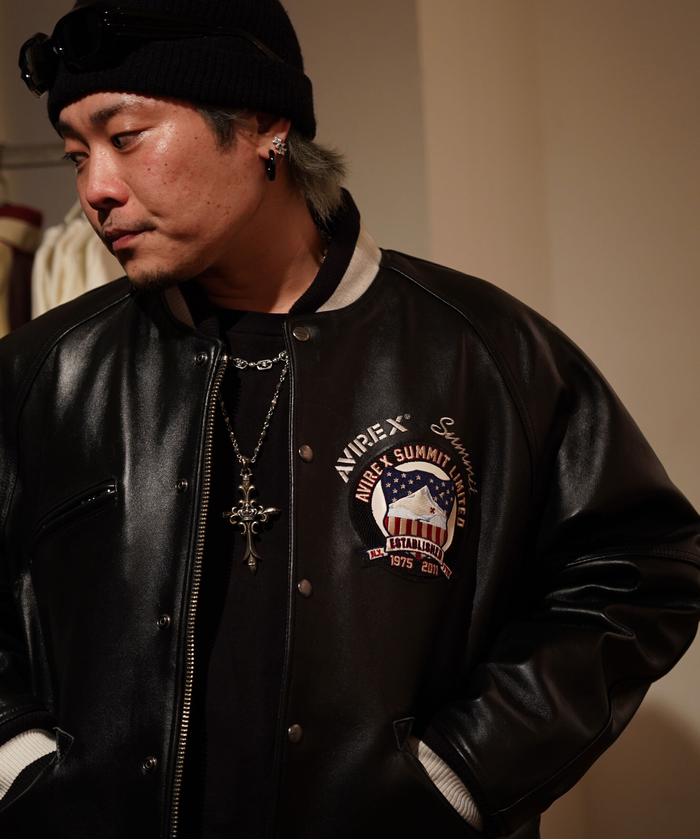 SUMMIT × AVIREX》LEATHER VARSITY JACKET(505263254) | AVIREX