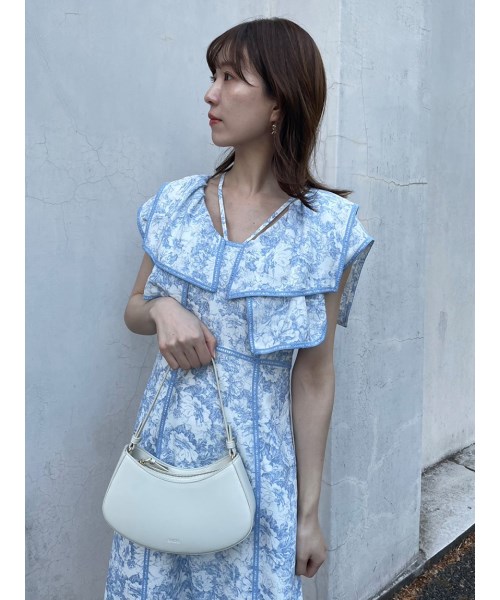 セール】【WEB限定サイズ/カラーあり】ラッフルカラーワンピース