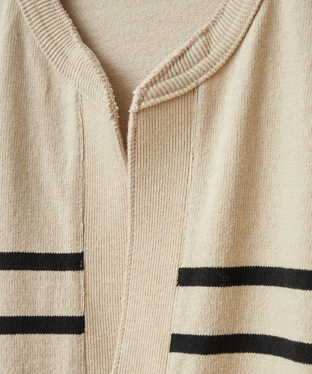 セール】WIDE HENLEY NECK N/S BORDER TOPS(505233400) | クラネ
