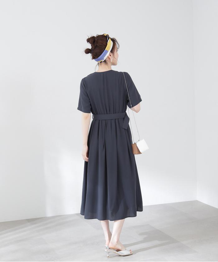 極美品　dosa wrap dress カシュクール　ワンピース　ミッドナイト 極美品 dosa wrap dress カシュクール ワンピース ミッドナイト