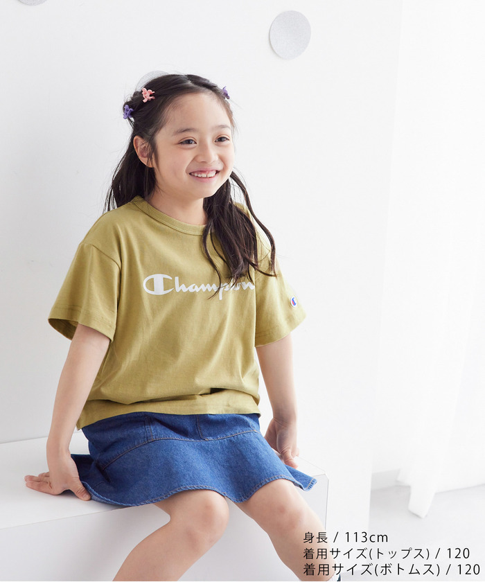 セール】【KIDS】【Champion/チャンピオン】オーバーサイズ半袖Tシャツ