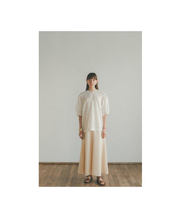 【美品】クラネ CLANE☆ ストライプレース レイヤードワンピース Sサイズ CLANE/クラネ/STRIPE LACE LAYERED ONE PIECE/ストライプレース
