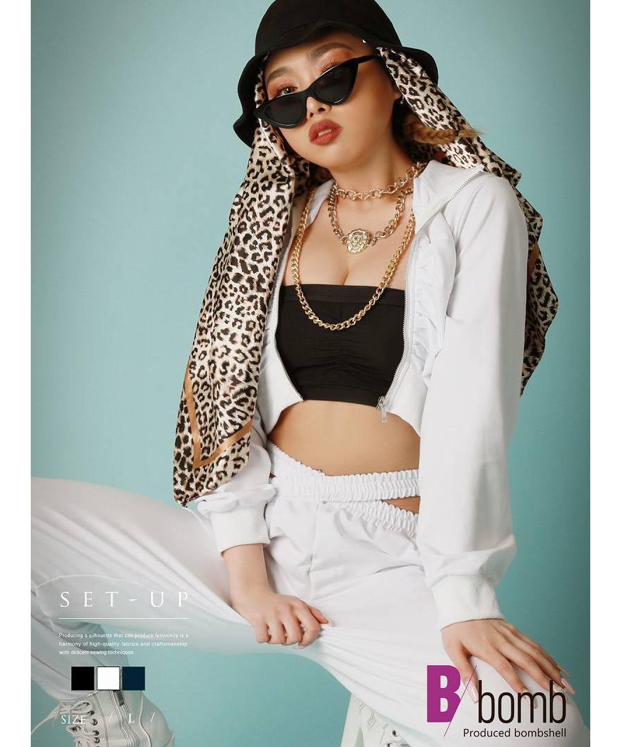 希少✨️Glam Lips　ダブルジップ ジャージ セットアップ 完売品 lilful ジャージ セットアップ リボン付き ラインジャージ