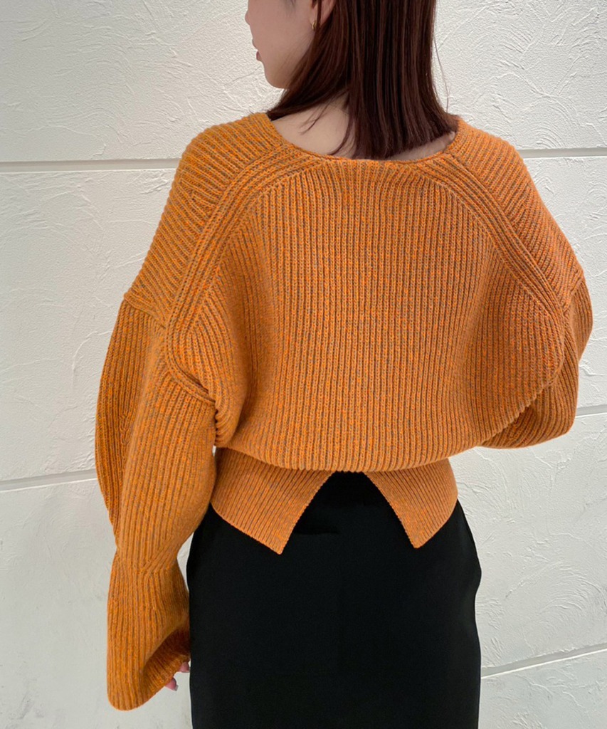 led.tokyo FLARE SLEEVE V/N CARDIGAN