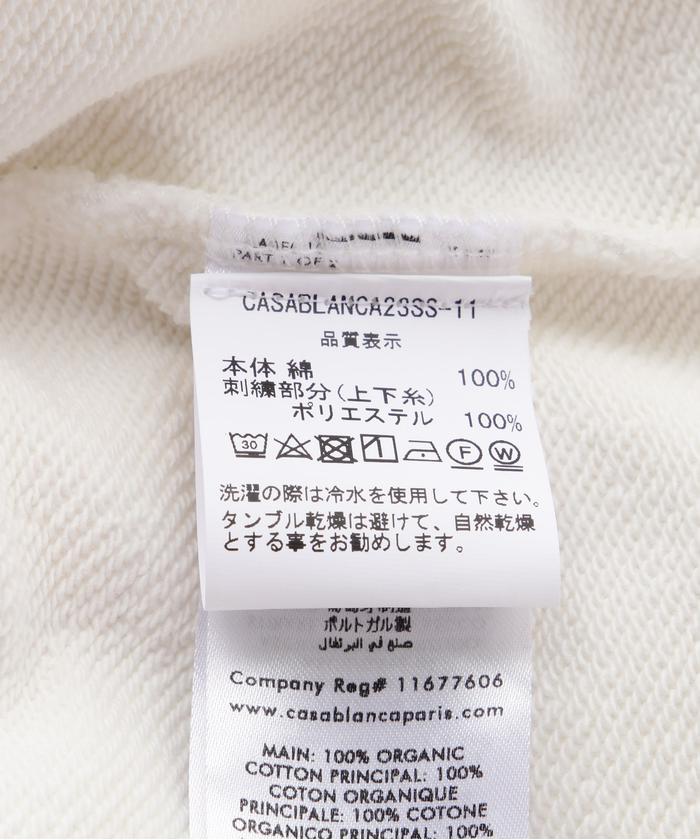 Casablanca スウェット CASABLANCA/カサブランカ/EMBROIDERED UNISEX SWEATSHIRT