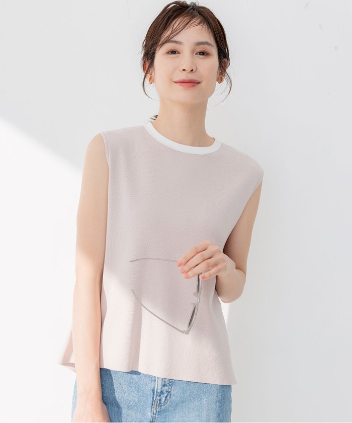 セール 50%OFF】【アンサンブル対応可】CHAIスリーブレス ニット