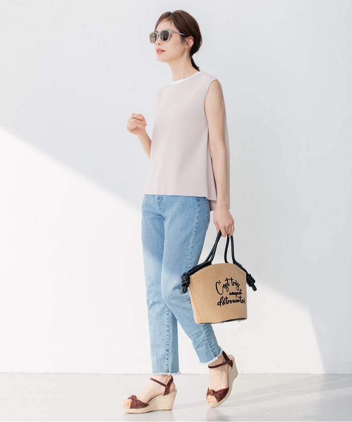 セール 50%OFF】【アンサンブル対応可】CHAIスリーブレス ニット
