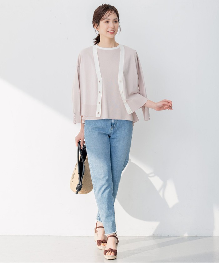 JOSEPH＊ハイツイストシルクコットン スリーブレスニット＊LLサイズ BATONER (バトナー) HIGHTWIST COTTON SILK SLEEVELESS / ハイ