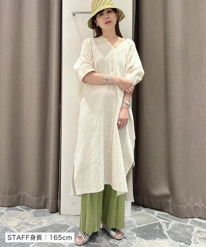 【未使用】アダムエロペ【KHADI(カディ)】インドコットンシャツワンピース ADAM ET ROPÉ FEMME(アダム エ ロペ ファム) / 【KHADI(カディ
