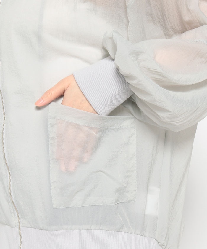 セール 60%OFF】【DouDou】W バックギャザーシアーブルゾン
