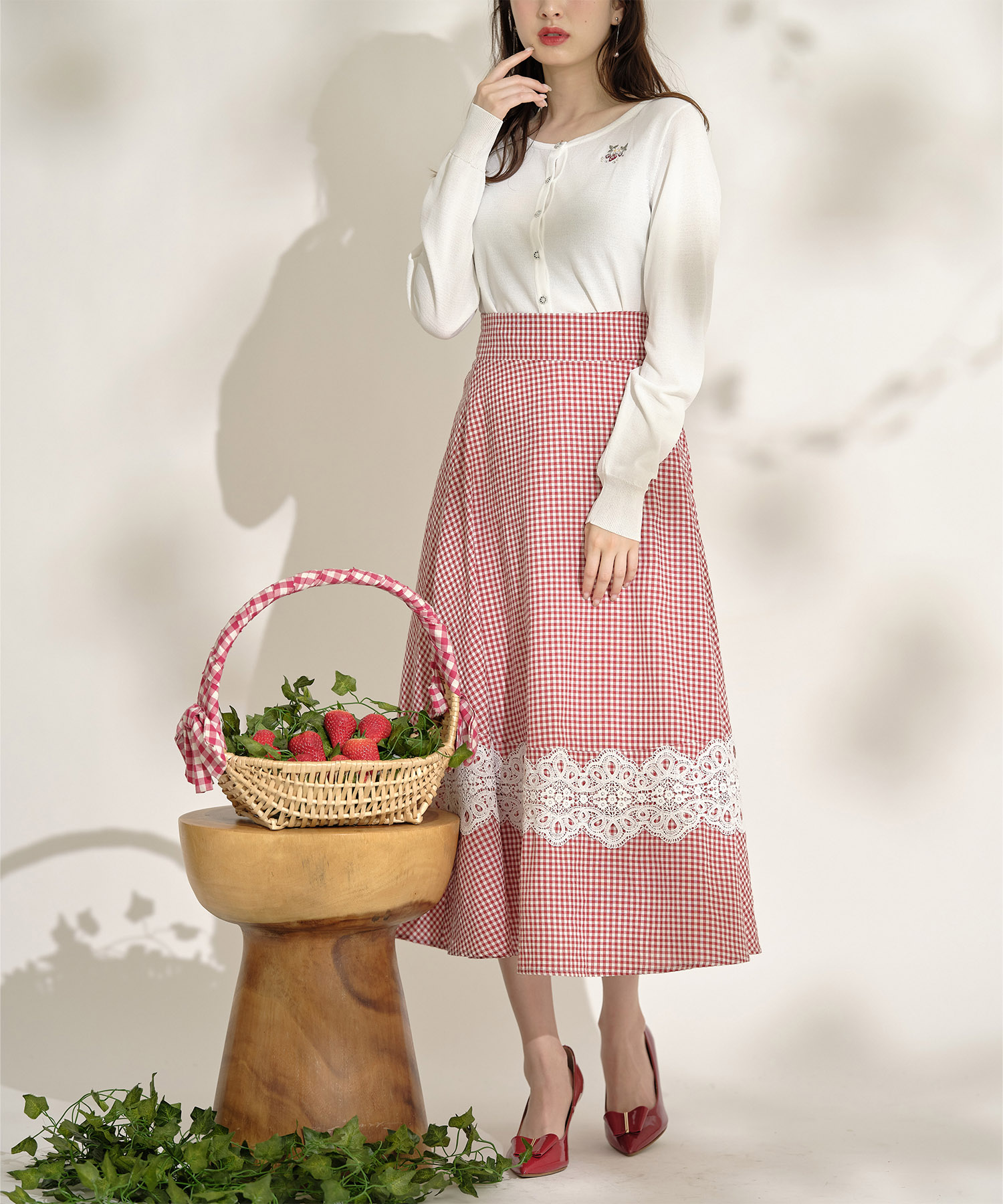 セール】トッコクローゼット tocco closet レース装飾ギンガム