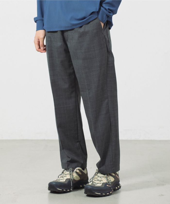 GOLDWIN One Tuck Wool Check Pants GL73178(505272957) | STYLES