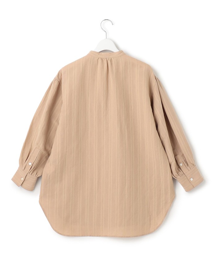 セール 50%OFF】【洗える】カラミストライプ ヘンリーネック