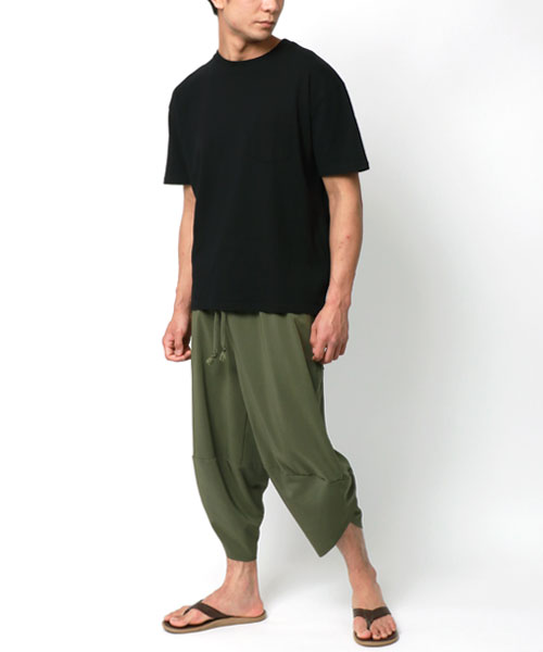 Amazon | ズボン メンズ 九分丈 メンズ パンツ サルエルパンツ
