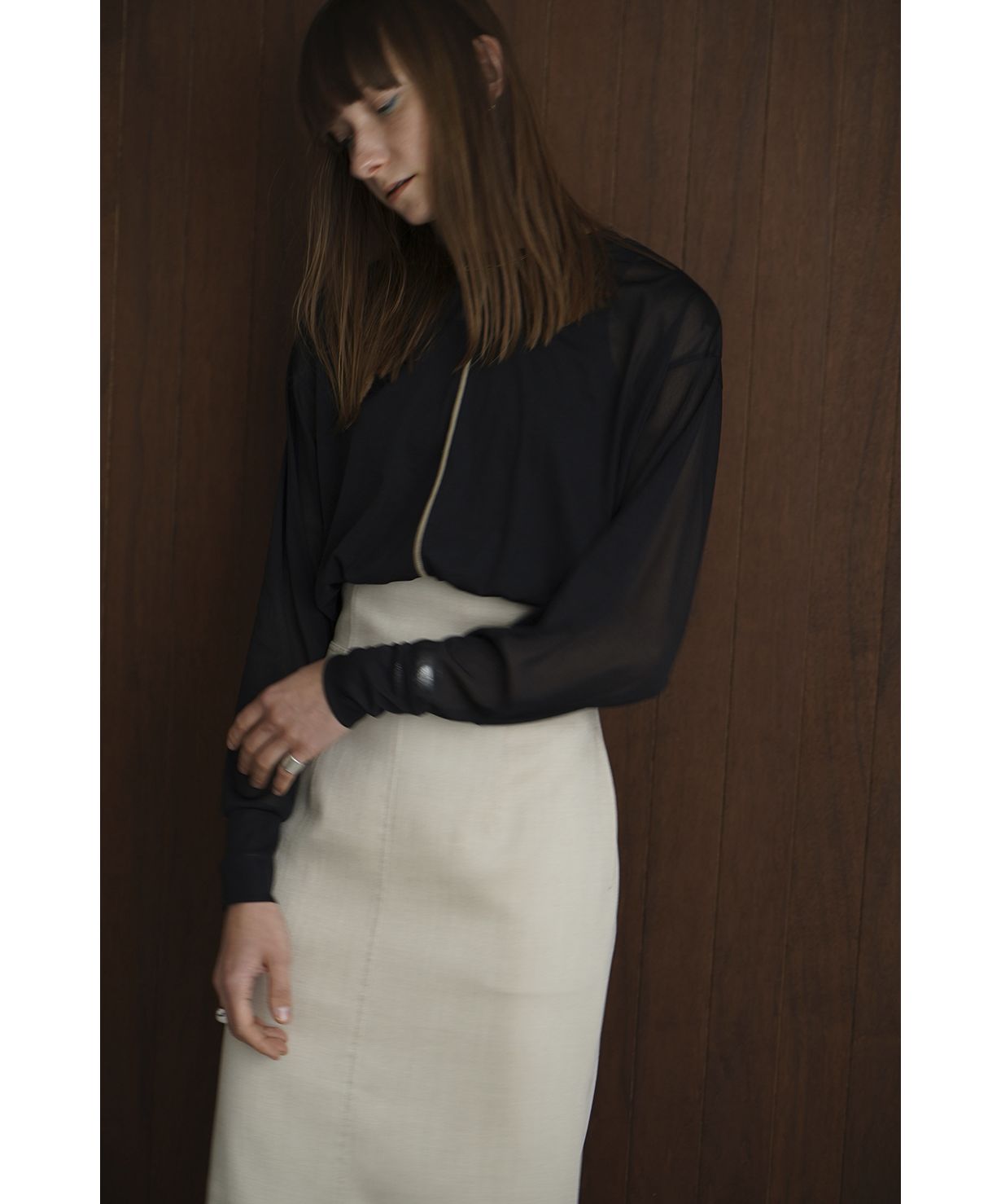 セール】W FACE CENTER LINE SHEER CARDIGAN(505256601