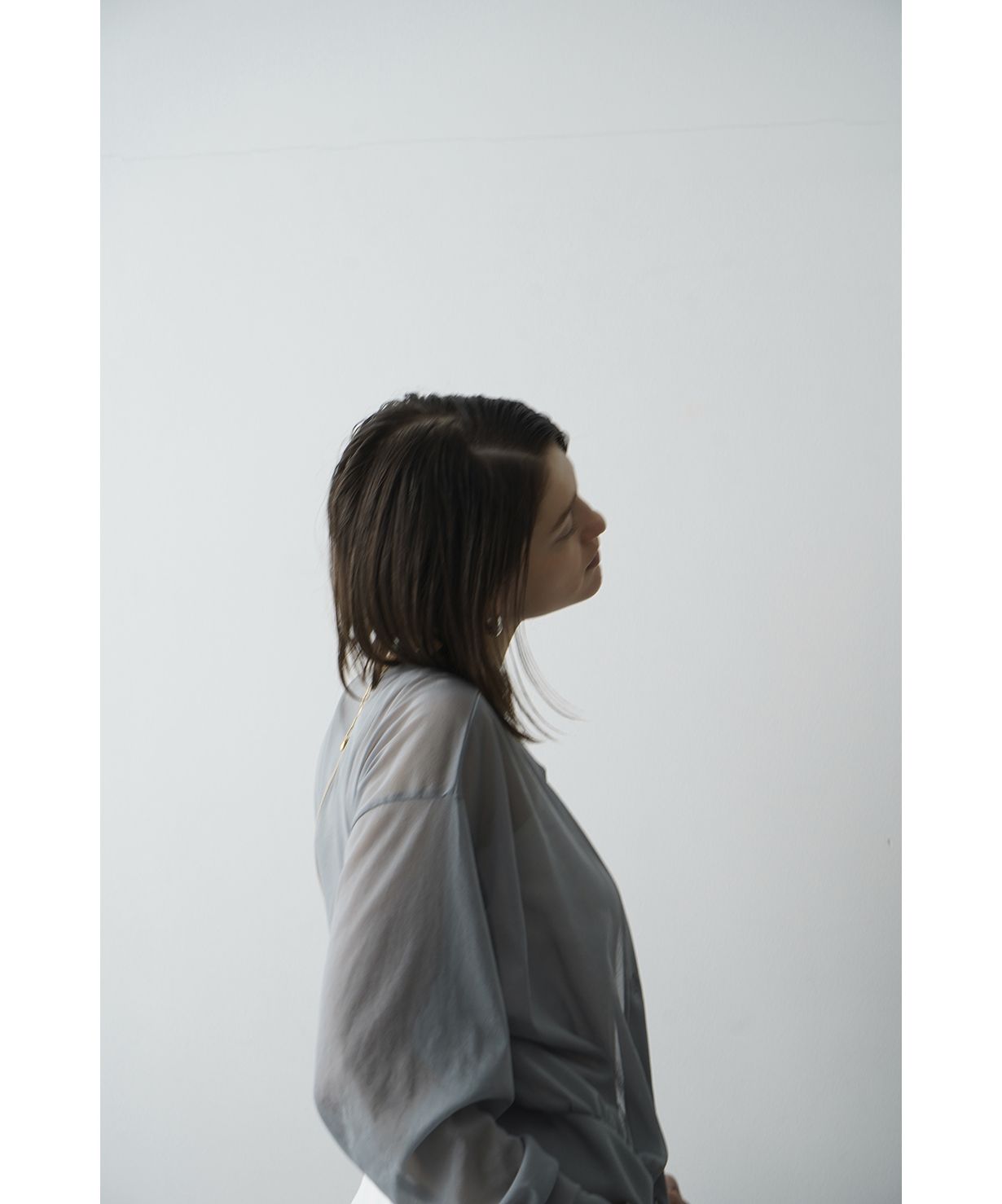 トップス CLANE W FACE CENTER LINE SHEER CARDIGAN CLANE（クラネ）の「【CLANE/クラネ】W FACE CENTER LINE SHEER