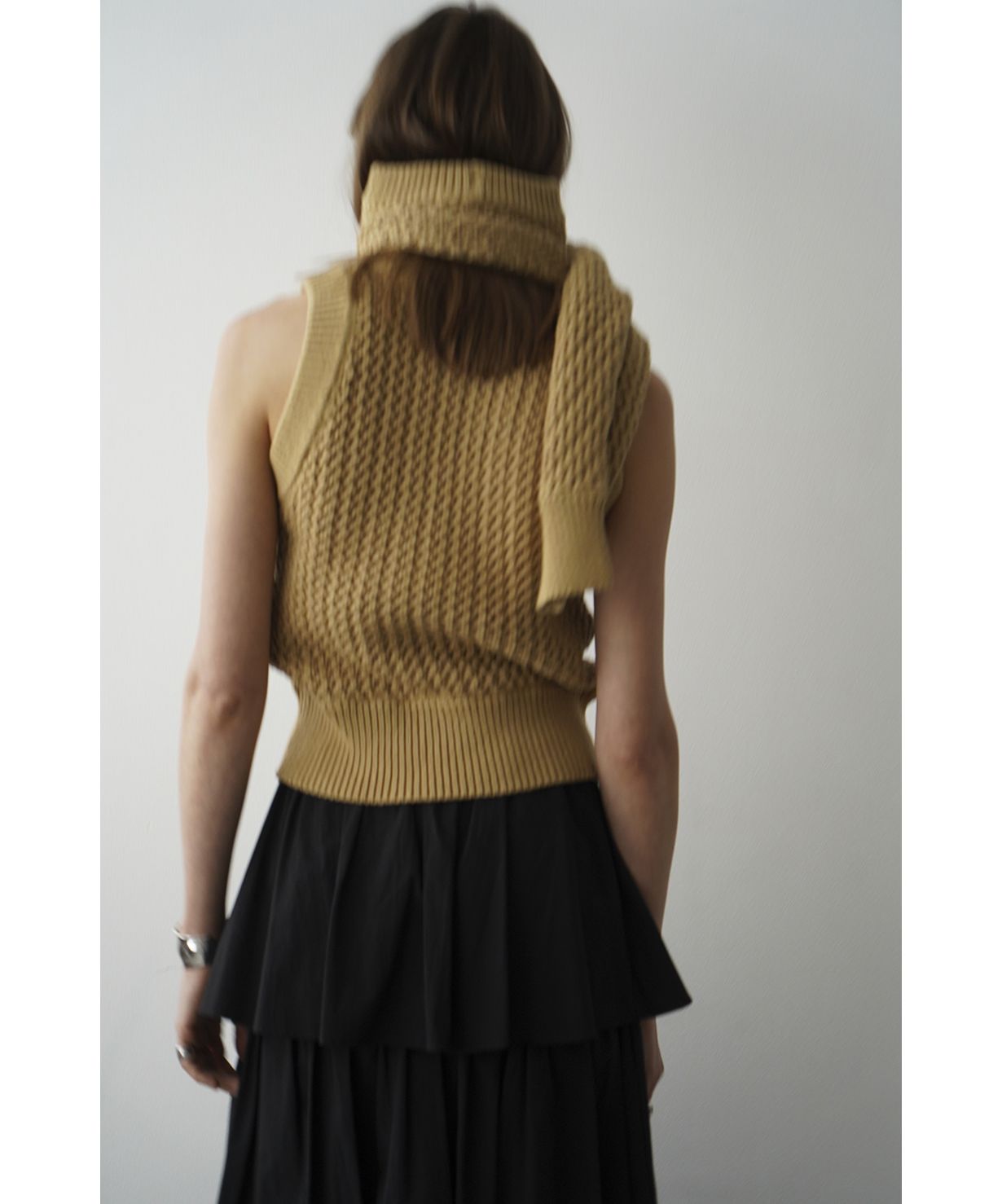 クラネ BOLERO SET UP MESH KNIT TOPS