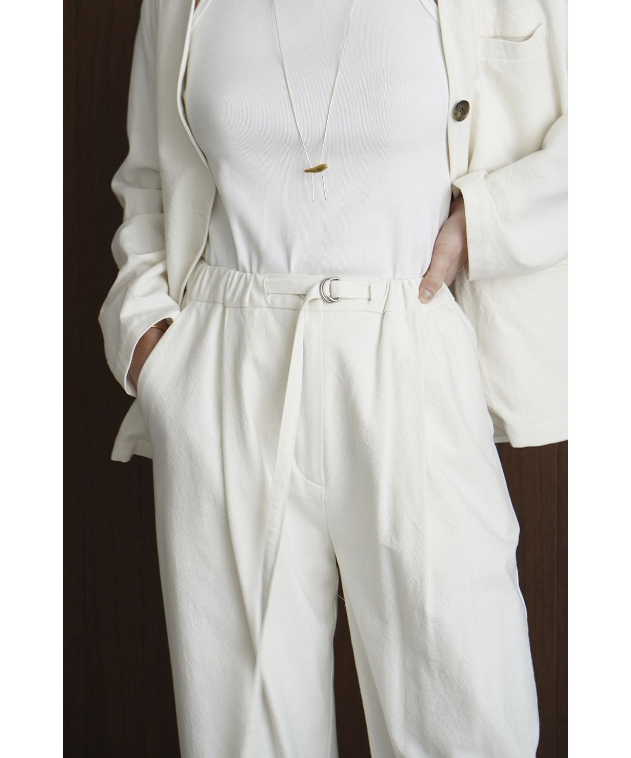 セール 30%OFF】BELTED LOOSE STRAIGHT PANTS(505256616