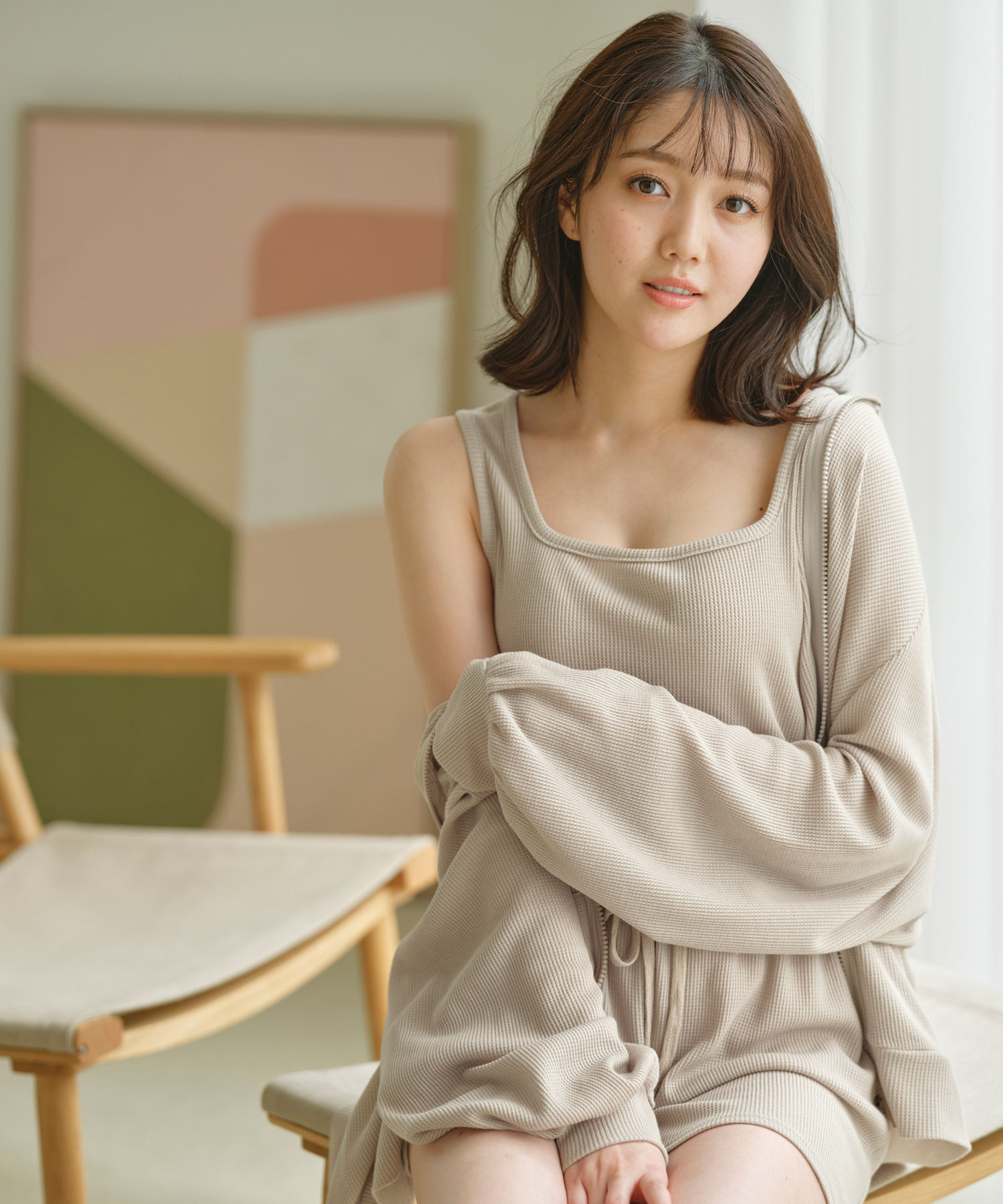 セール】ユナウ YU'NOW ワッフルルームウェア3点セット