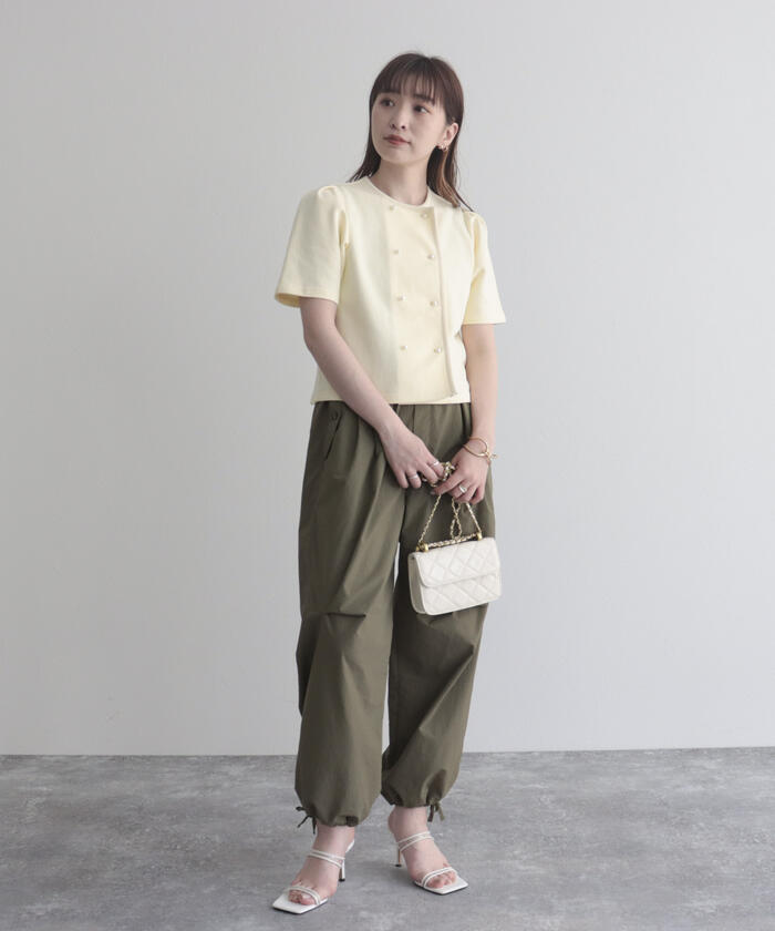 fredy emue - 新品 Fredy emue フレディエミュ パールボタン　ニットカーディガン セール 50%OFF】【fredyemueフレディエミュ】W開きパールボタン