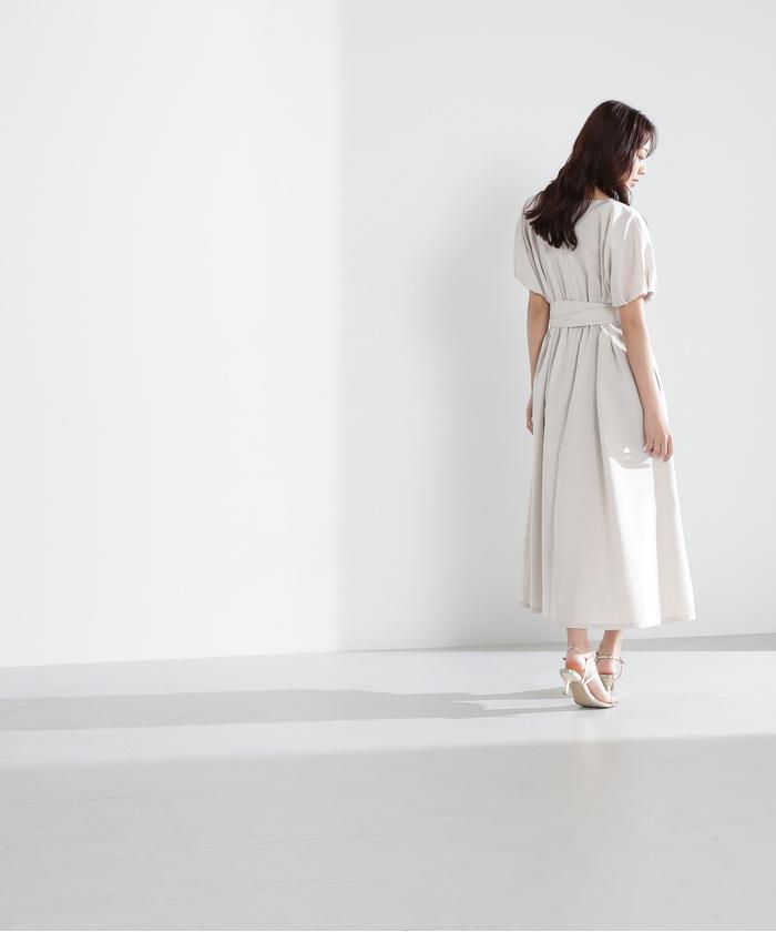 【2回着用美品】NATURAL BEAUTY BASIC ベルト付きワンピース エヌ ナチュラルビューティーベーシック N. Natural Beauty