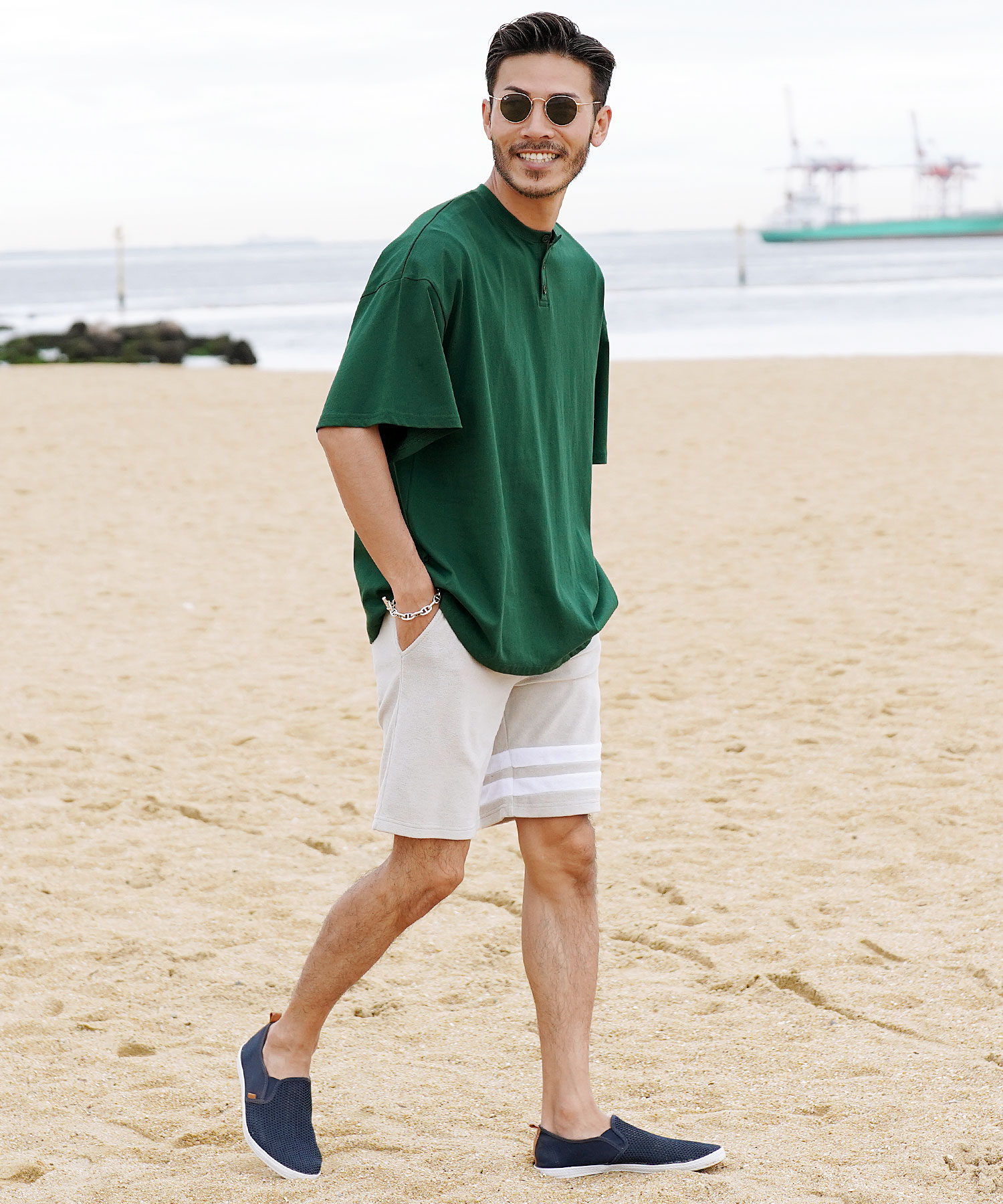 ジギーズショップ JIGGYS SHOP USAコットン ヘンリーネック T