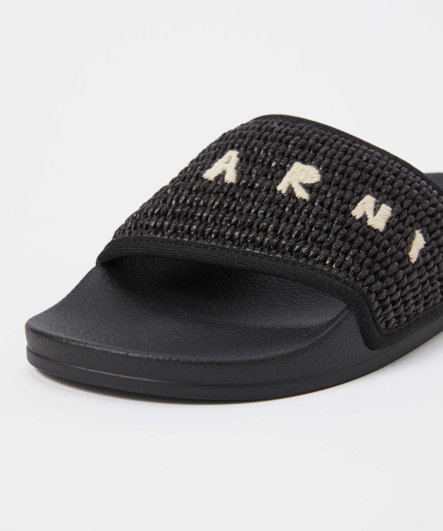 MARNI  コットン ロゴスライドサンダル MARNI(マルニ) ロゴ刺繍シャワーサンダルロゴスライドサンダル