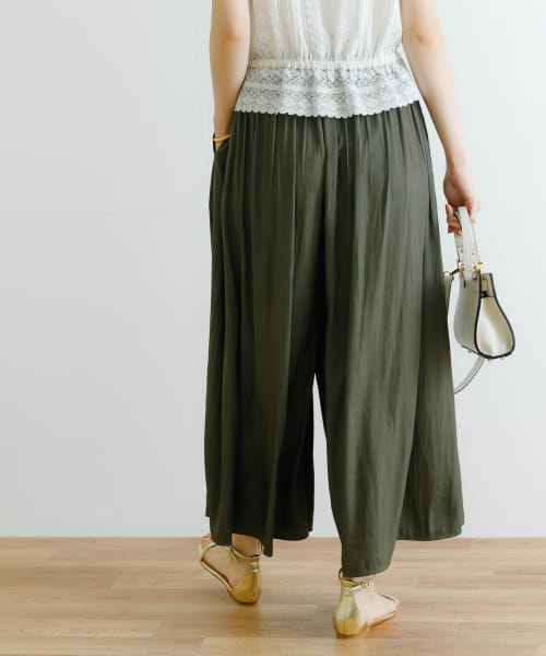 再追加販売 sale☆今季、新品タグ付き☆割繊ラップギャザースカーチョ