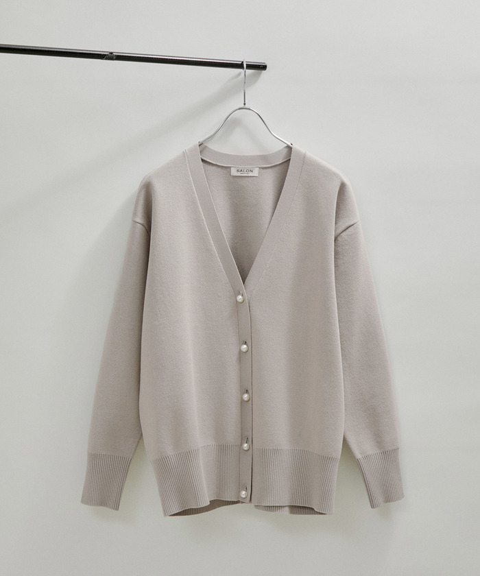セール】【WEB・一部直営店舗限定】パールカーディガン / V