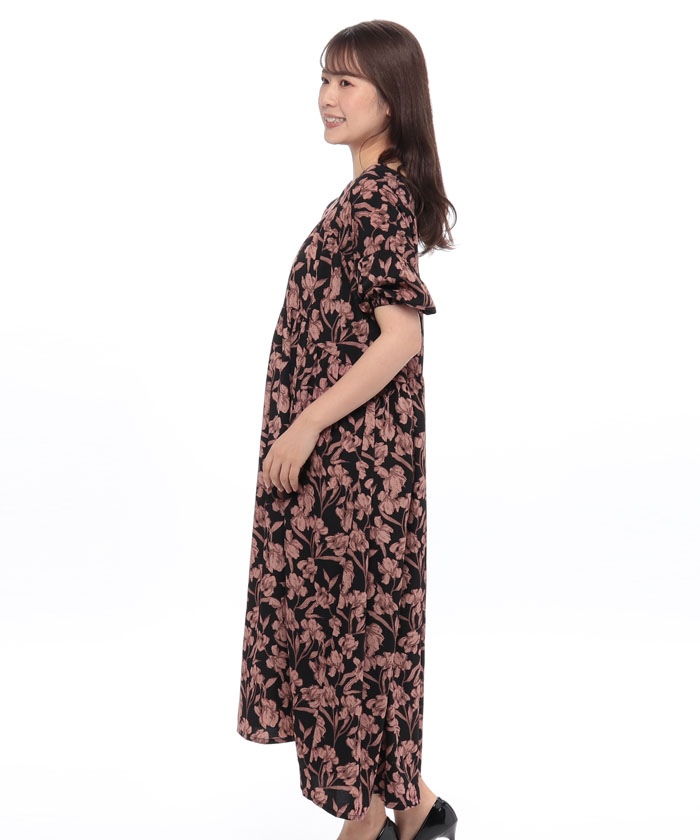 限定商品【HOBBS】ロマンティック♪花柄パフスリーブワンピース セール】花柄パフスリーブワンピース(505209934) | コカ(coca