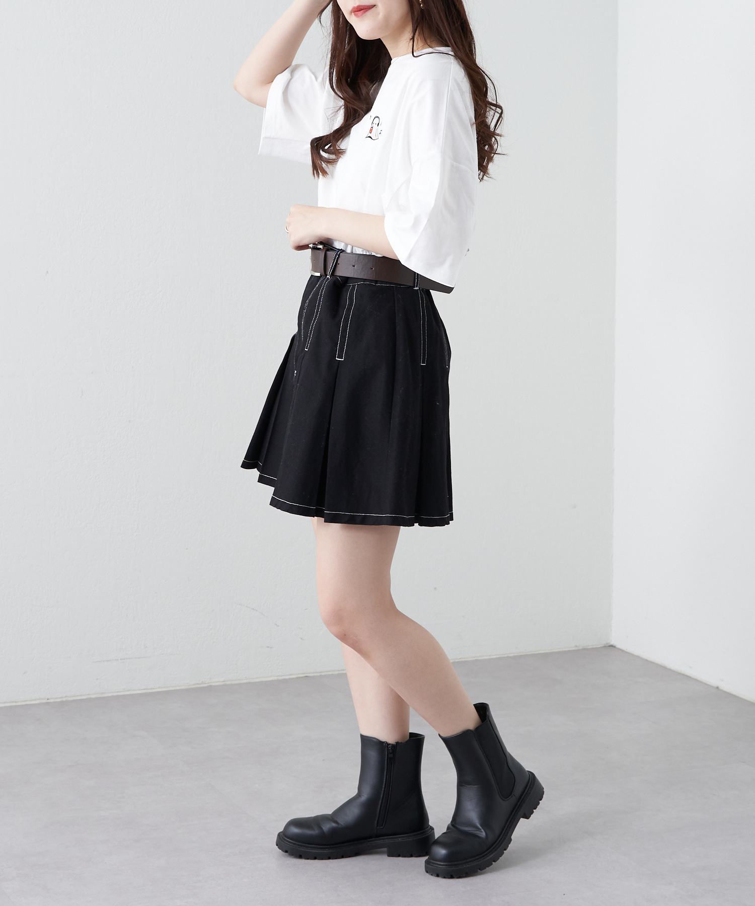 クーポン】【セール 40%OFF】オバケ刺繍Tシャツ(505260925
