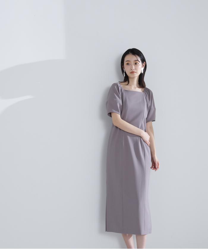 セール 50%OFF】フォルムスリーブスリットワンピース(505265849