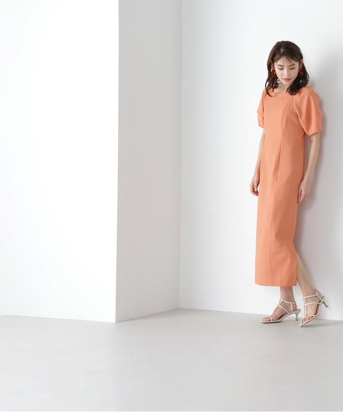 セール 50%OFF】フォルムスリーブスリットワンピース(505265849