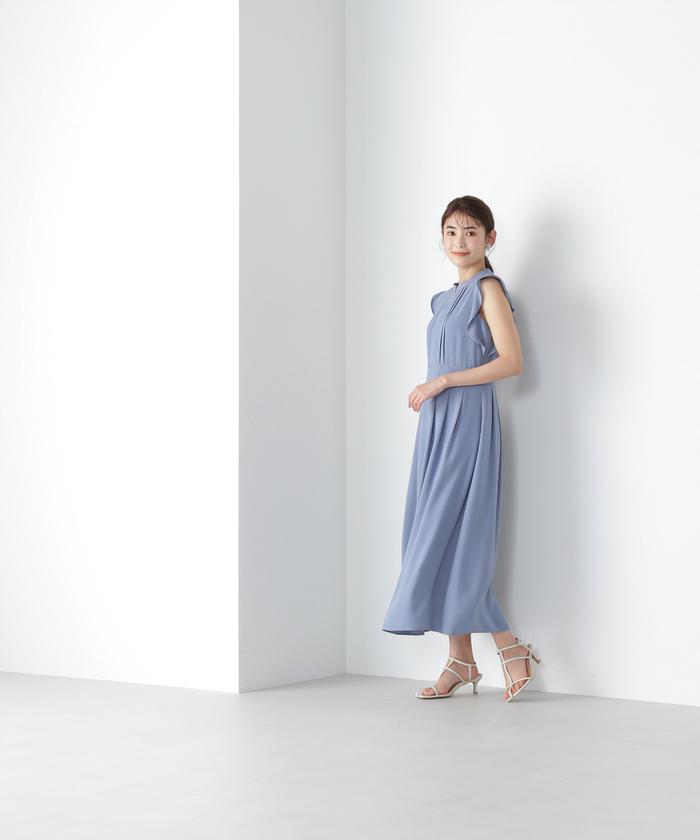 ワンピース サテン ハイウエスト サテンパイピングワンピース | NATURAL BEAUTY BASIC