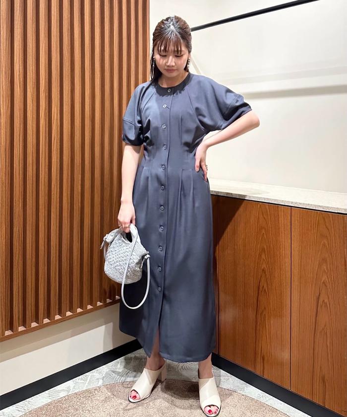 楽天市場】【SALE／30%OFF】麻調ウエストタックワンピース N