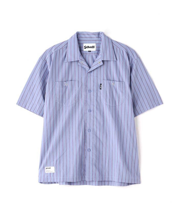 セール】STRIPE S/S WORK SHIRT/ストライプワークシャツ
