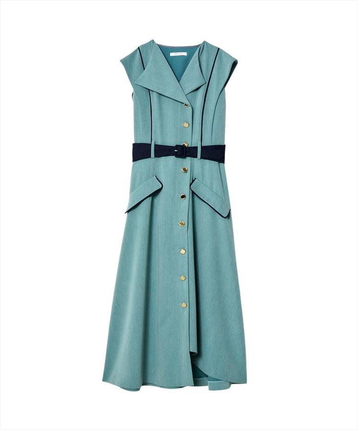 セール 30%OFF】バックセーラーカラーノースリーブワンピース