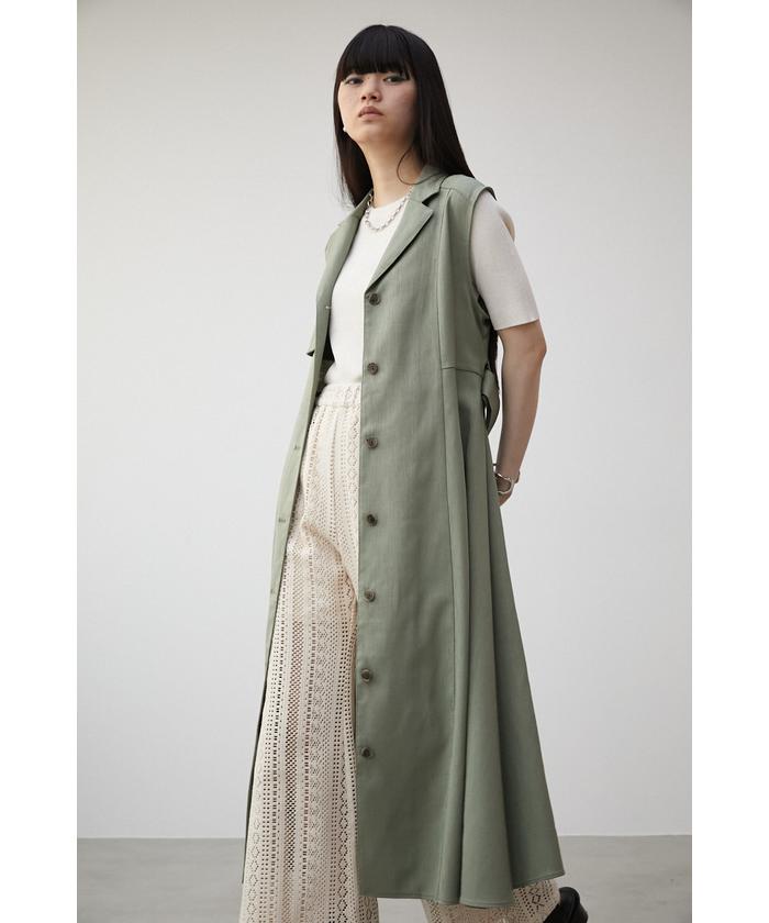 関税送料込【MAC DUGGAL】ミディ ワンピース ケープ袖 グリーン 大きいサイズ レディース CLETTE オリジナル ケープ袖