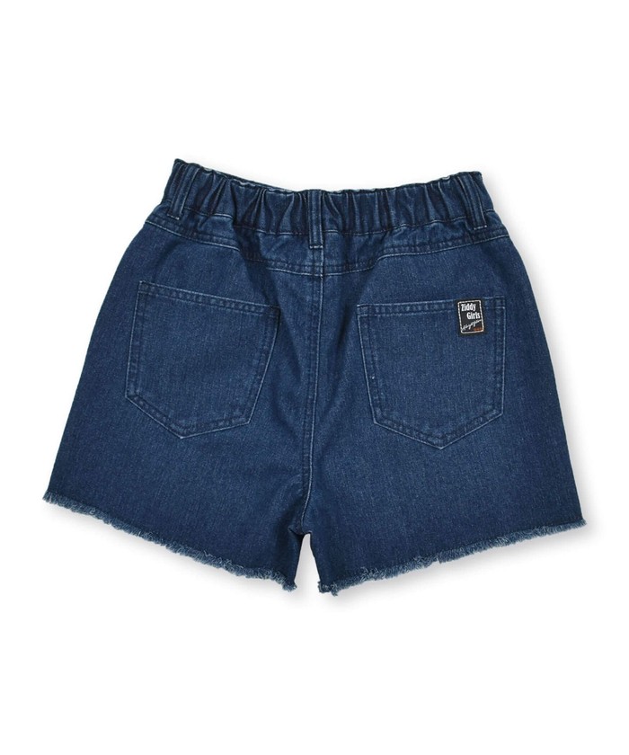 セール】ベルト付きダメージデニムショートパンツ(130~160cm