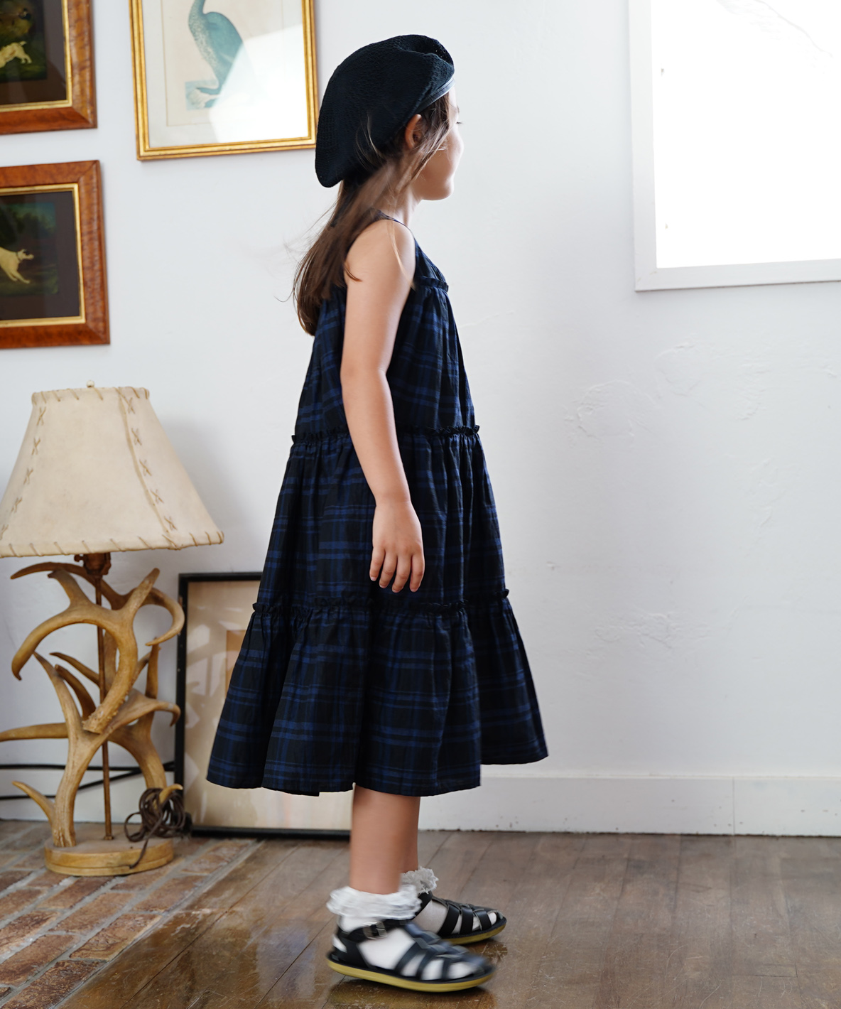 【SALE】 セール】フィス FITH リネンワッシャー ティアード 膝下丈 ワンピース