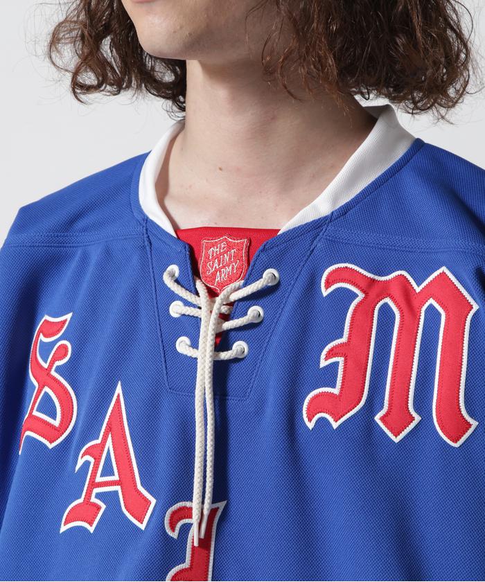SAINT MICHAEL/セント マイケル/LS TEE/GAMESHIRT/BLUE SAINT MICHAEL/セント マイケル/LS TEE/GAMESHIRT/BLUE
