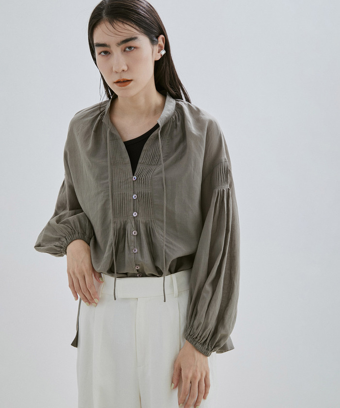 セール 50%OFF】【洗える】コットンボイルハンドタック