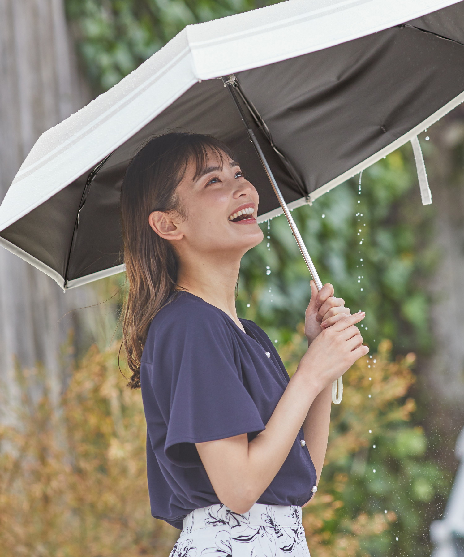 クーポン】【セール5%OFF】晴雨兼用折り畳み傘(505282426) | ハニーズ 