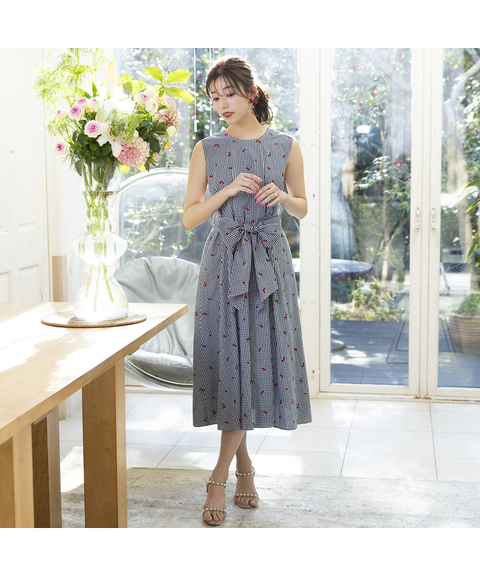 セール 50%OFF】チェリー刺繍ワンピース(505284796) | ローズ