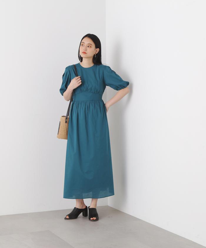 セール 50%OFF】コットンボイルギャザーホールワンピース《S