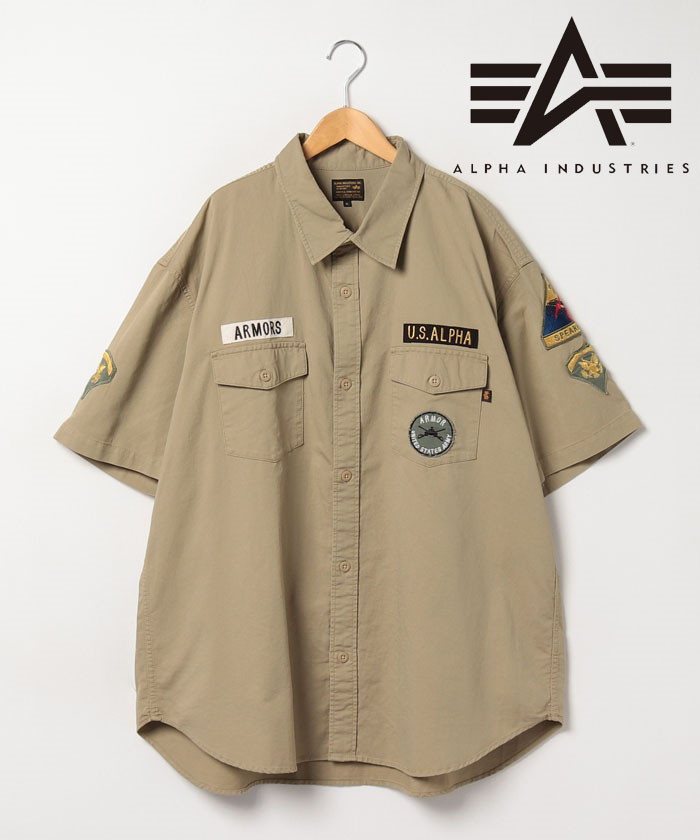 アルファ ベトジャン ミリタリーシャツ 40 L 美品 ベトシャツ ブラック 綿 Alpha Industries ALPHA アルファ ミリタリーシャツ 長袖