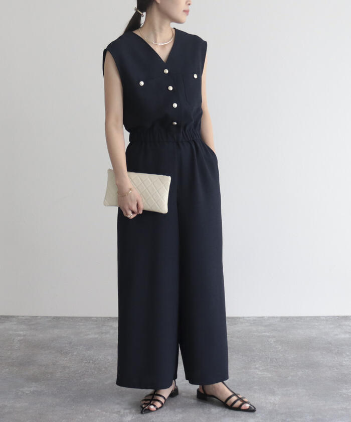 世界的に有名な セール 20%OFF】【fredyemueフレディエミュ】マリン サロペット・オーバーオール・オールインワン