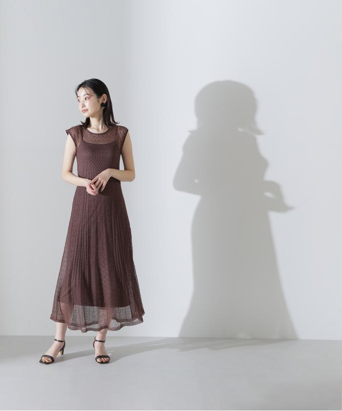 Rina【ナチュラルビューティーベーシック】カシュクールニットワンピース NATURAL BEAUTY BASIC（ナチュラルビューティーベーシック）の