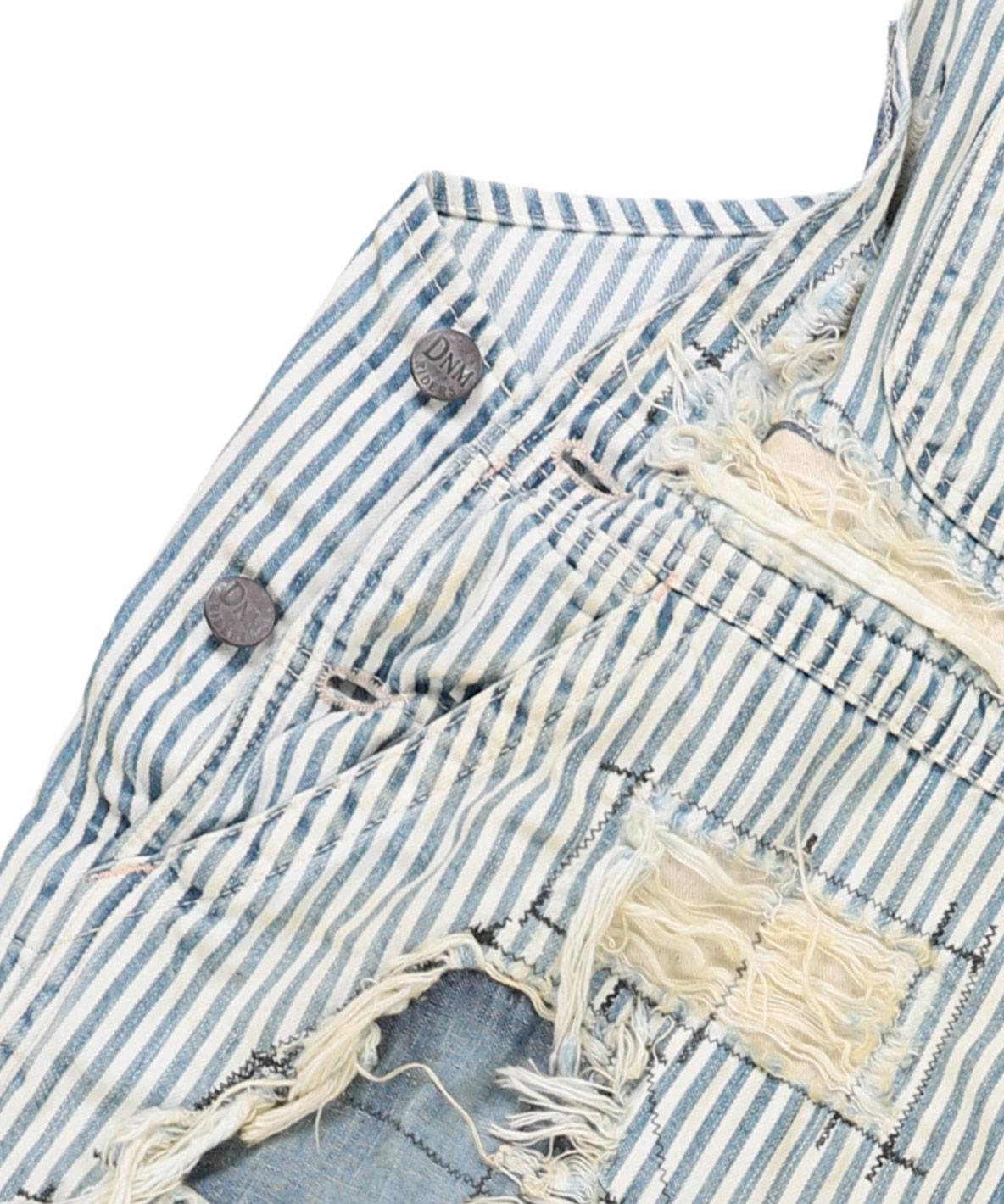 セール】デニムダンガリー DENIM DUNGAREE ヒッコリー リメイク