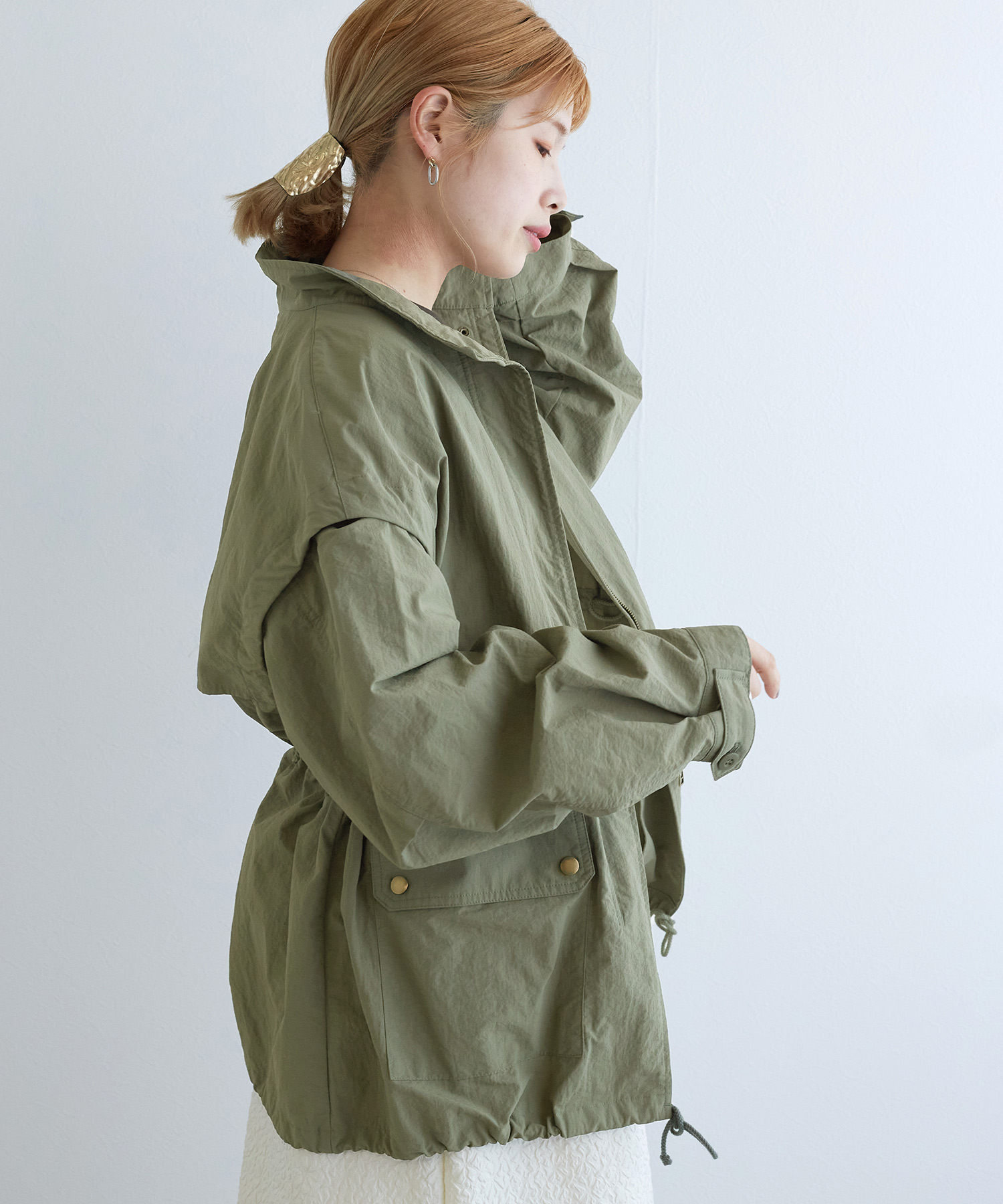 セール 22%OFF】ハイネックナイロンジャケット(505285369) | ダブル